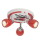 LED Deckenleuchte Racing in Rot und Weiß 3x 3W 900lm GU10 3-flammig
