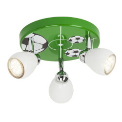 LED Deckenleuchte Soccer in Weiß und Grün 3x...