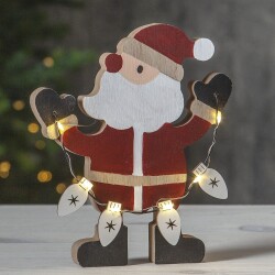 LED Lichtobjekt Weihnachtsmann in Mehrfarbig 7x 0,05W
