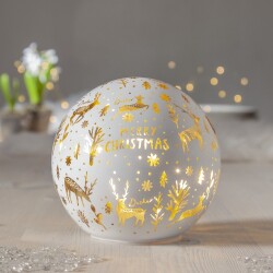 LED Weihnachtskugel Merryx-Mas in Weiß 0,4W