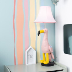 LED Tischleuchte Mingo der Flamingo in Rosa und Gelb 5,4W...