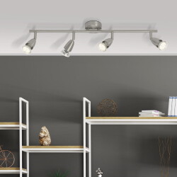 LED Deckenleuchte Amalfi in Silber GU10
