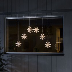 LED Lichterkette Sterne in Transparent 48x 0,02W 96lm IP44
