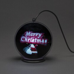 LED Weihnachtskugel RGB in Schwarz