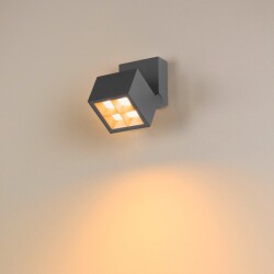 LED Wand- und Deckenleuchte S-Cube in Anthrazit 4x 3,75W...