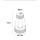 LED Akku Tischleuchte Lorali in Schwarz und Transparent 1,2W 110lm IP44