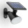 LED Solar Wandleuchte Jivix in Schwarz 1,4W 150lm IP44 mit Dämmerungssensor