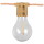 LED Lichterkette Allegra Guirnalda in Beige 10x 0,2W 350lm E27 10-flammig IP44