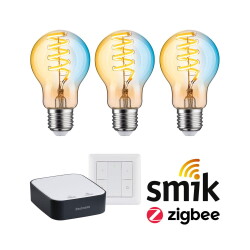 Smartes Zigbee 3.0 LED Starter Set Smik E27 - Birne A60...