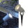Earth spike lamp Nautilus, silver-grey, 1500 mm, shock-proof plug