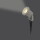 Lampe de sol à crampons Nautilus, gris argent, 1500 mm, prise Schuko