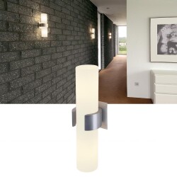 DENA II wall lamp, E14, alu brushed