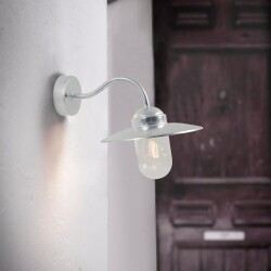 Outdoor wall light Luxembourg galvanised e27