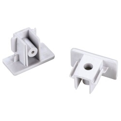 End caps for 1-phase high-voltage track, white, 2 pieces