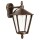 Wall light a-92234, brown brass, hanging, cast aluminium, acrylic glass, clear, ip44, with mounting plate