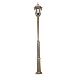 Post lamp a-92277, 1-flame, brown-brass, cast aluminium,...