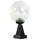 Lampe à culot a-92293, fonte daluminium noire, verre à bulles, e27, ip44, 435x250