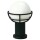 Pedestal lamp a-92296, black, cast aluminium, opal glass, e27, ip44, 400x260