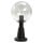 Plintlamp a-92301, zwart, gegoten aluminium, kristalglas, e27, ip44, 460x250mm