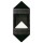 Wandlamp a-92309, zwart, R7s fitting, gegoten aluminium, borosilicaatglas, ip44, 300mm