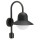 Ronde wandlamp a-92314, zwart, met bewegingsmelder, gegoten aluminium, opaalglas, ip44, met montageplaat