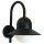 Ronde wandlamp a-92315, zwart, zonder bewegingsmelder, gegoten aluminium, opaalglas, ip44, met montageplaat