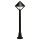 Lampe à poser a-92424, noire, fonte daluminium, verre opale, e27, ip44, 950x260mm