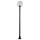 Pole lamp a-92434, black, cast aluminium, crystal glass, e27, ip44, 1850mm