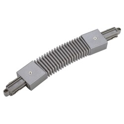 Flex coupler for 1-phase high-voltage track, silver grey